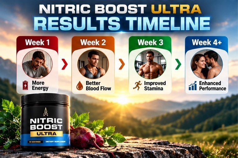 Nitric Boost Ultra results timeline week by week